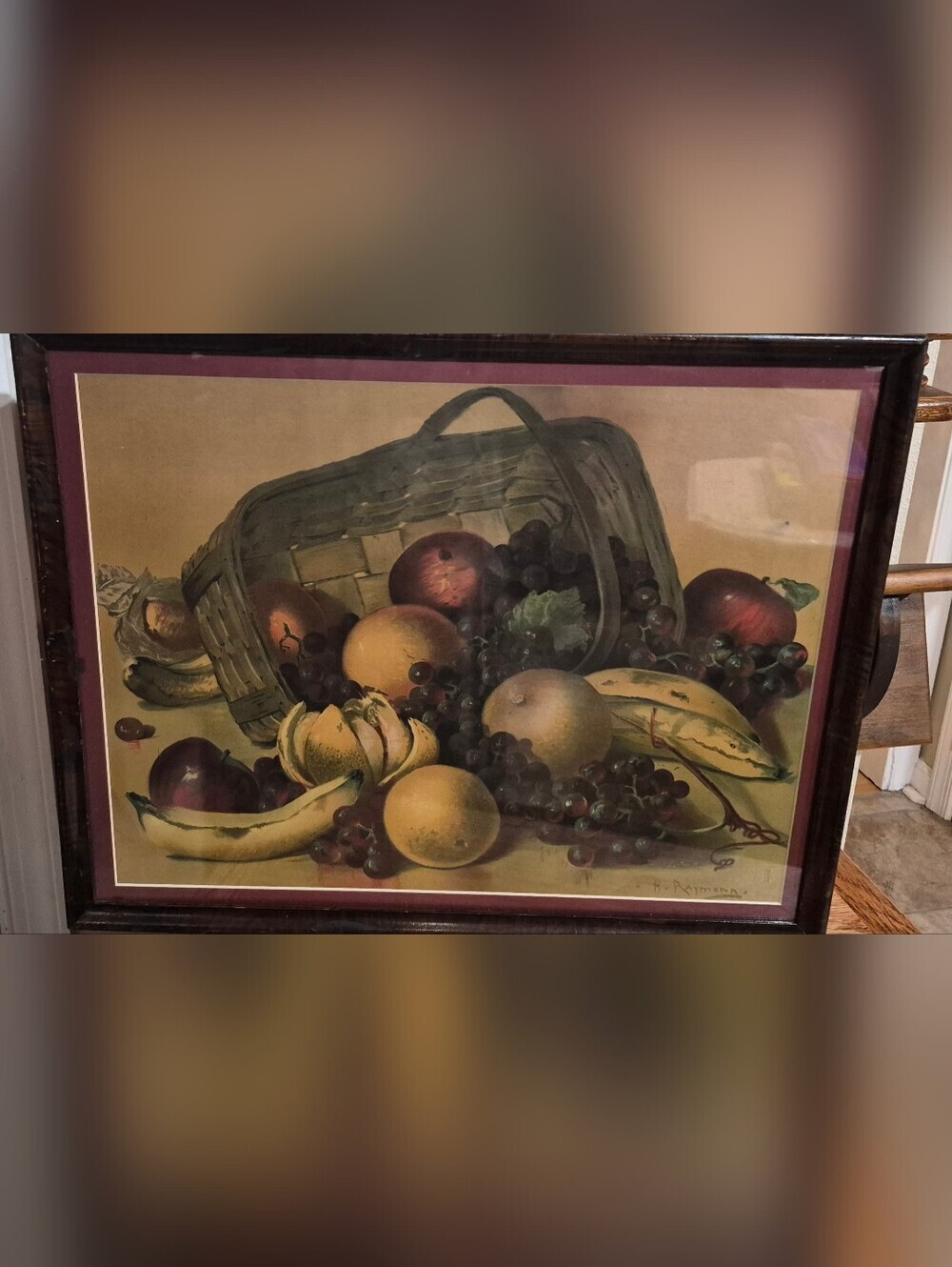 Vintage Raymann "Fruit & Wine" Framed Art Print